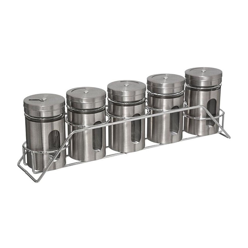 foto del prodotto 5five simply smart portaspezie in acciaio inox per 5 barattoli di spezie.