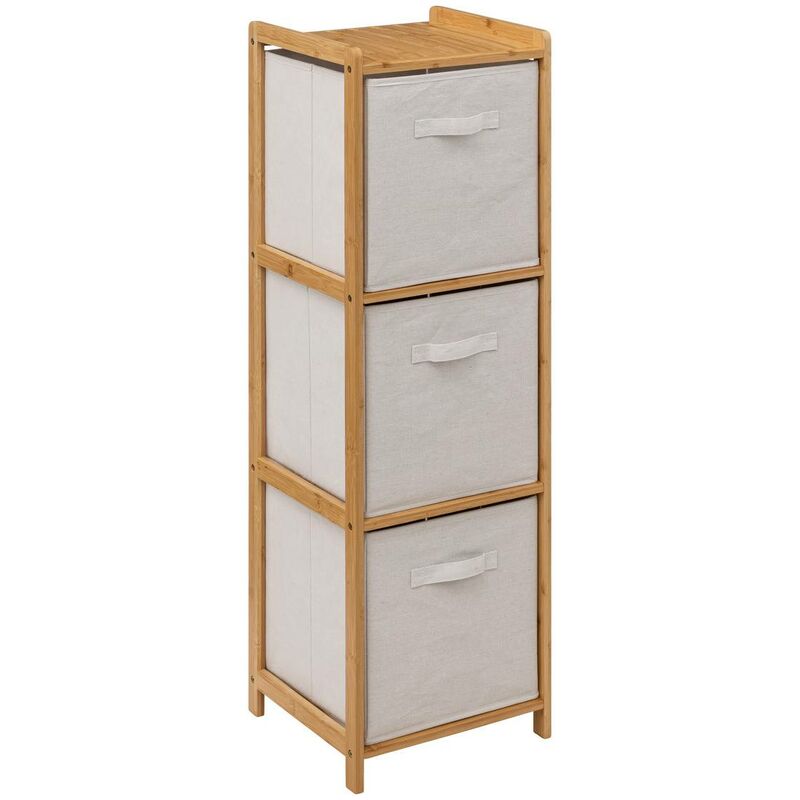 foto del prodotto 5five simply smart scaffale tidy box con 3 cestini in bamb marrone 5five