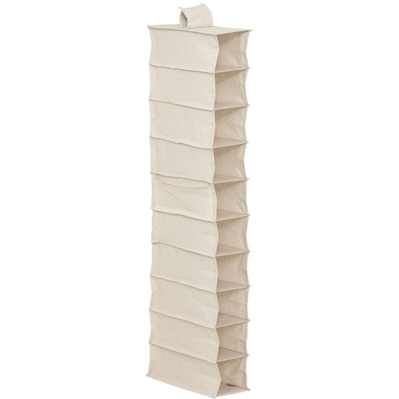 foto del prodotto 5five simply smart scarpiera groomy 10 scomparti con cestino beige 128x15,5 cm 5five
