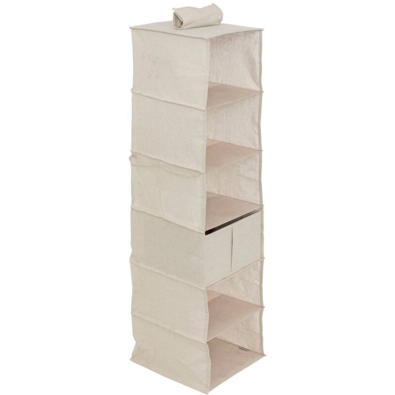 foto del prodotto 5five simply smart scarpiera groomy 6 scomparti con cestino beige 127x30cm 5five