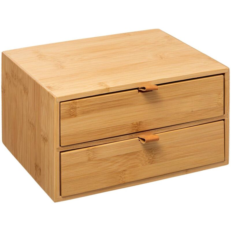 foto del prodotto 5five simply smart scatola 2 cassetti cinghie in pelle di bamb 5five