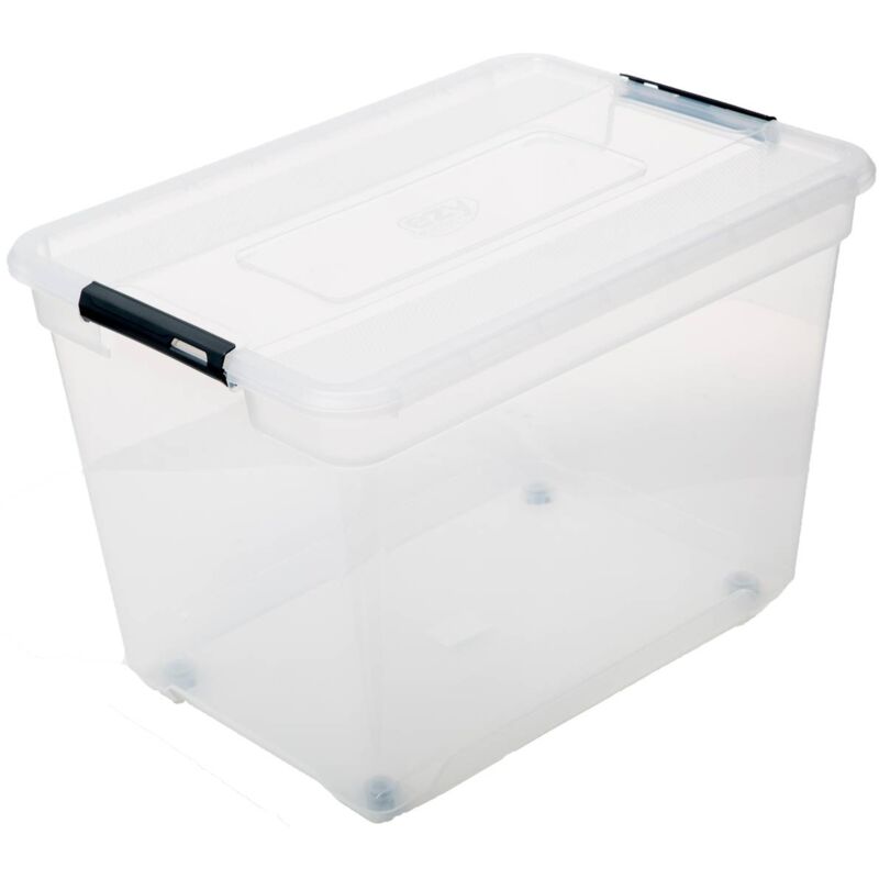 foto del prodotto 5five simply smart scatola di plastica trasparente da 100l solutions 5five