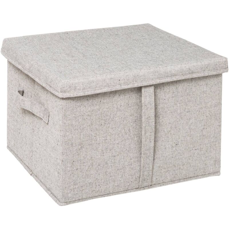 foto del prodotto 5five simply smart scatola portaoggetti orga grigio chiaro 35x31x25cm 5five