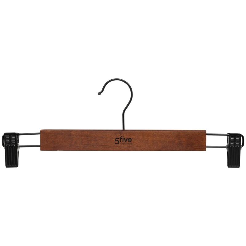foto del prodotto 5five simply smart set di 2 appendini in legno scuro con fermagli 5five