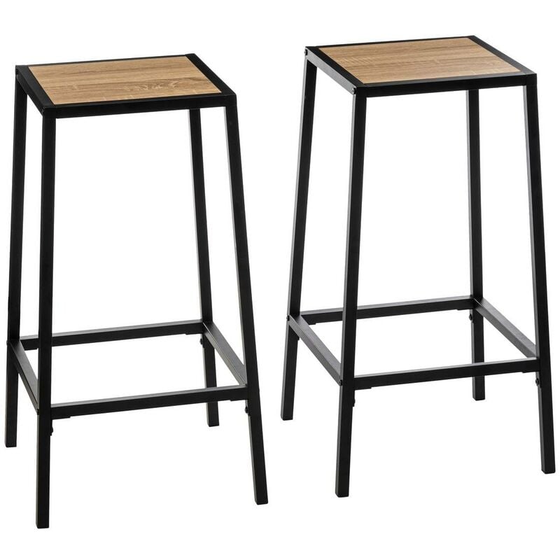 foto del prodotto 5five simply smart set di 2 sgabelli da bar aliaj effetto rovere naturale 5five
