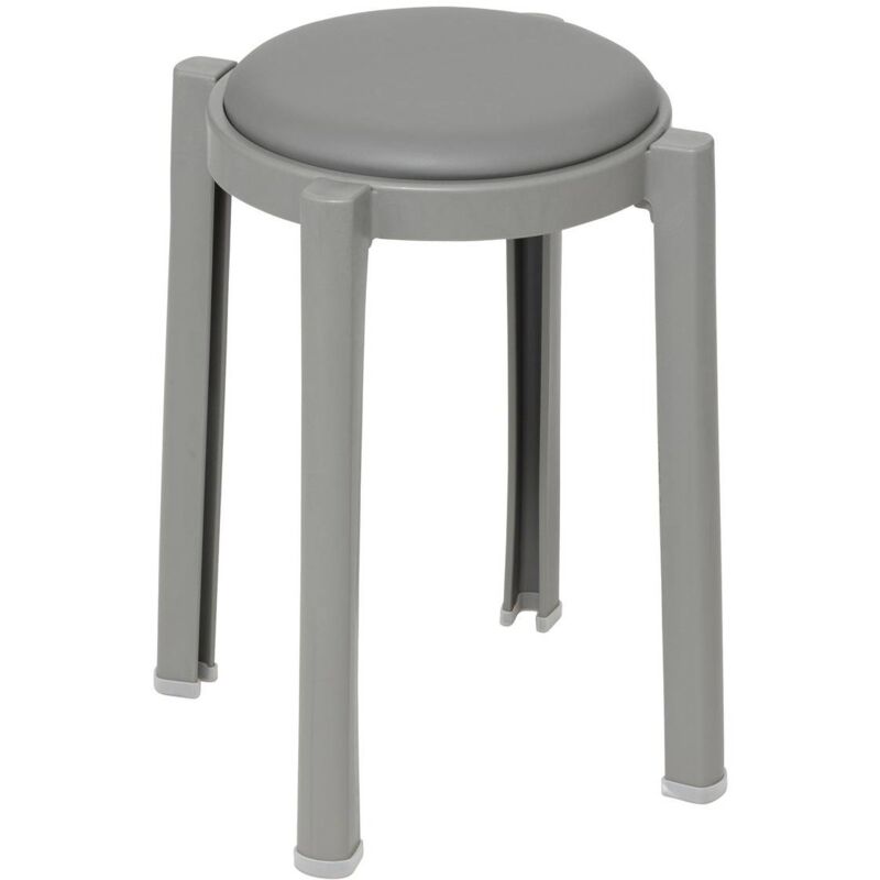 foto del prodotto 5five simply smart sgabello in plastica grigia plasta 5five