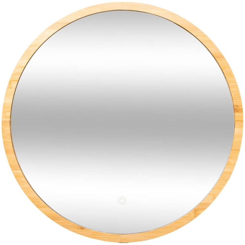 foto del prodotto 5five simply smart specchio tondo a led 57 cm in bamb 5five