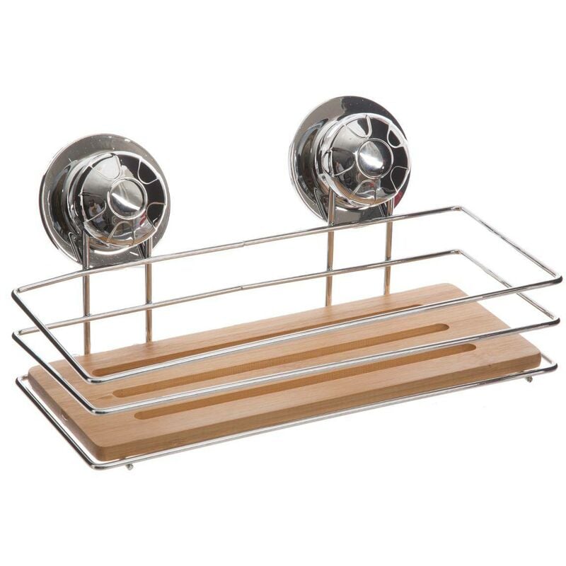 foto del prodotto 5five simply smart supporto per la doccia in bamb pu ventilatori potenti 26 26.5x13x13cm disegno naturale