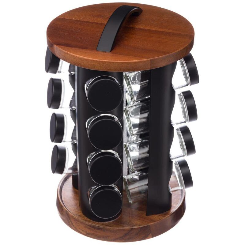 foto del prodotto 5five simply smart supporto rotante in acacia per 16 barattoli di spezie 5five