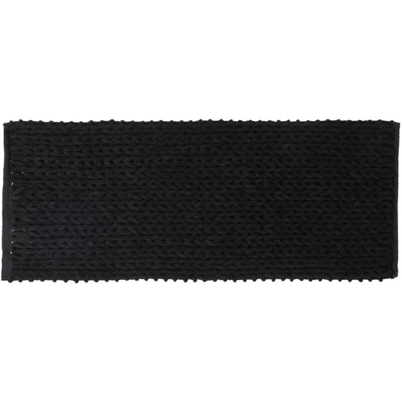 foto del prodotto 5five simply smart - tappeto da bagno colorama nero kohl 50x120cm - 5five