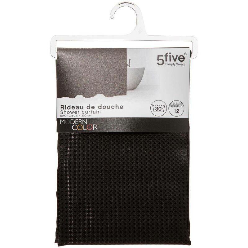 foto del prodotto 5five simply smart tenda da doccia modern color grigio antracite 180x200cm 5five
