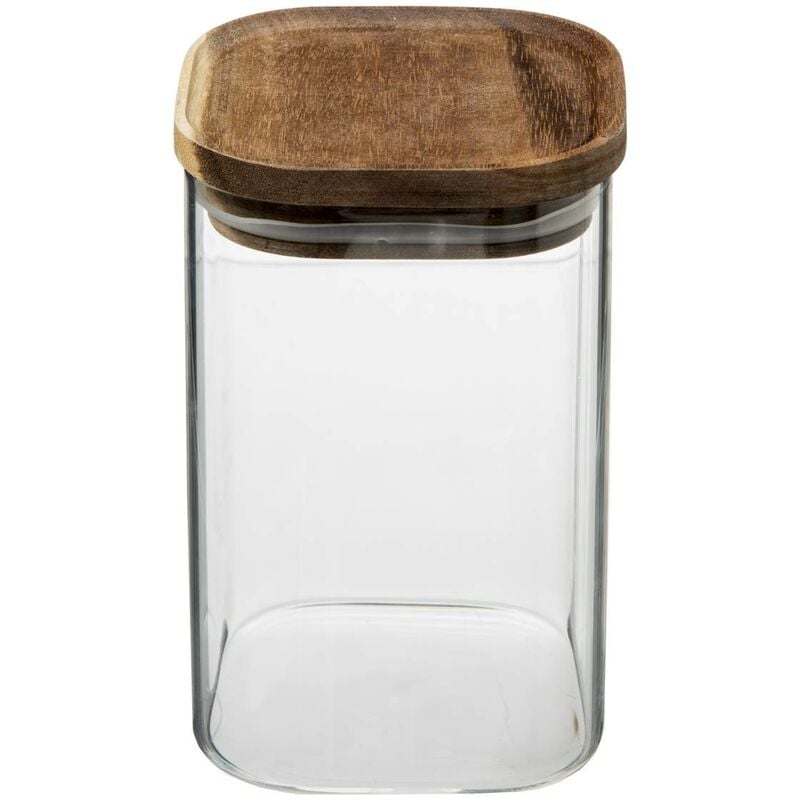 foto del prodotto 5five simply smart - vaso in vetro da 1 litro hermet con coperchio in acacia - 5five