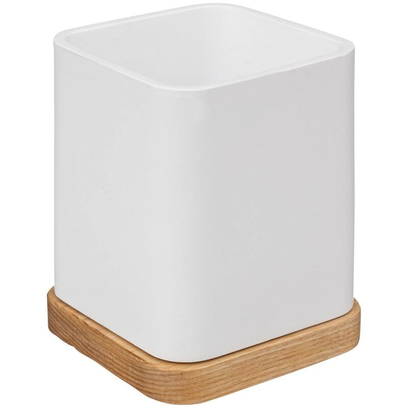 foto del prodotto 5five simply smart vaso per spazzolini da denti natur o in resina bianca 5five