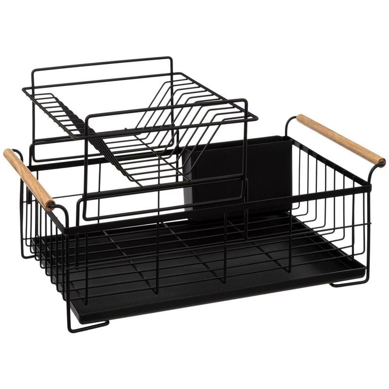 foto del prodotto 5five simply smart - vassoio di sgocciolamento in metallo a 2 livelli blackwood - 5five