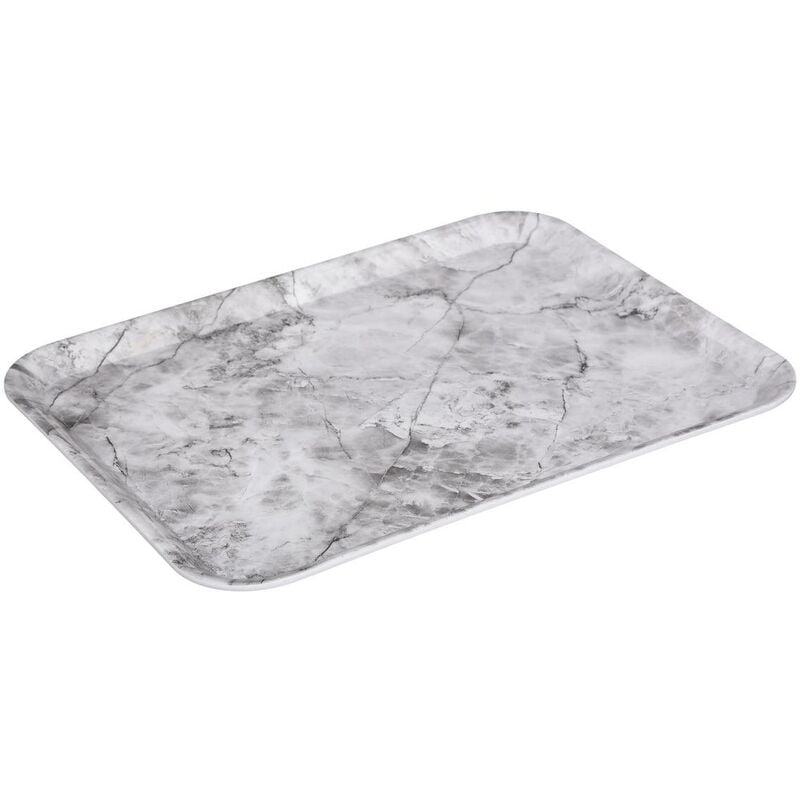 foto del prodotto 5five simply smart vassoio rettangolare angolare 33x43cm effetto marmo bianco 5five