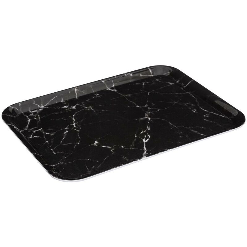 foto del prodotto 5five simply smart vassoio rettangolare angolare 33x43cm effetto marmo nero 5five