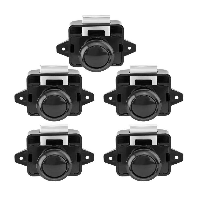 foto del prodotto 5psc pulsante di blocco latch, serrature per porte senza chiave per camper yacht barca, maniglia per porta dell armadio chiusura a scatto serratura