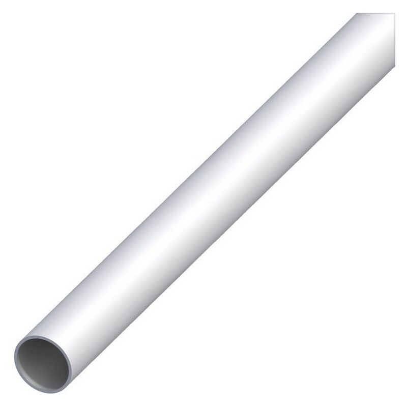 immagine 0 del prodotto 5pz profilo tubo tondo alluminio argento satinato mm. 18x1 mt. 1