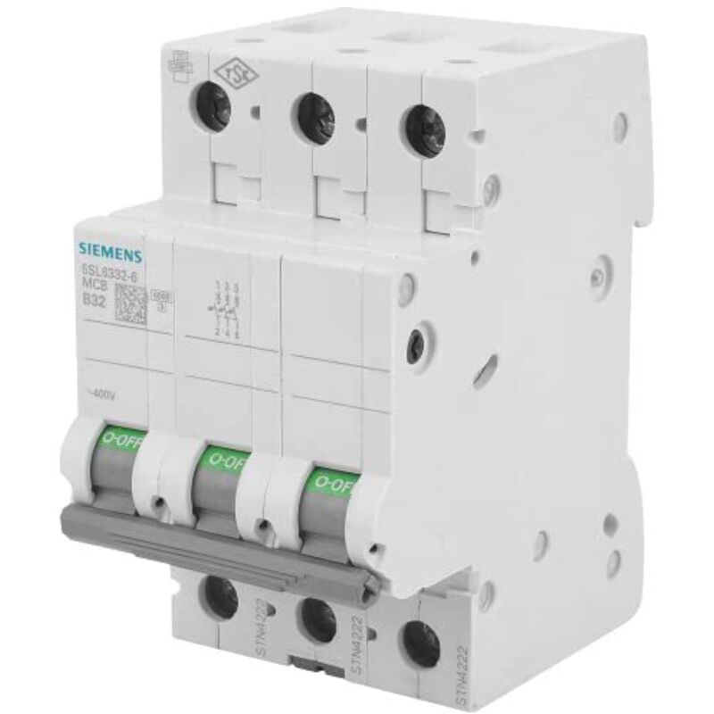 foto del prodotto 5sl63326 interruttore magnetotermico 3 poli 32 a 400 v - siemens