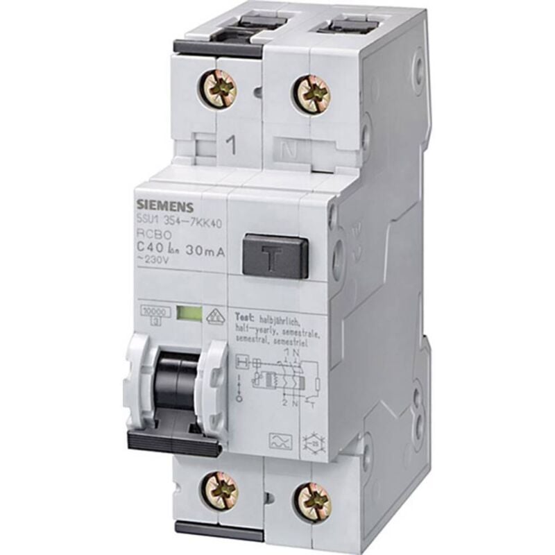 foto del prodotto 5su13547kk16 magnetotermico e differenziale 2 poli 16 a 0.03 a 230 v - siemens