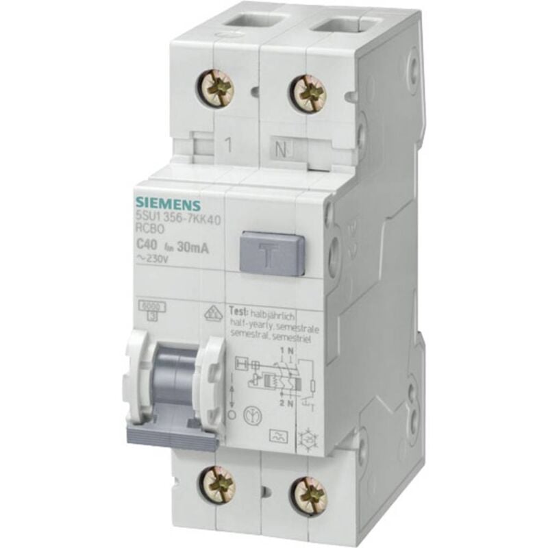 foto del prodotto 5su13566kk20 interruttore differenziale 2 poli 20 a 0.03 a 230 v siemens