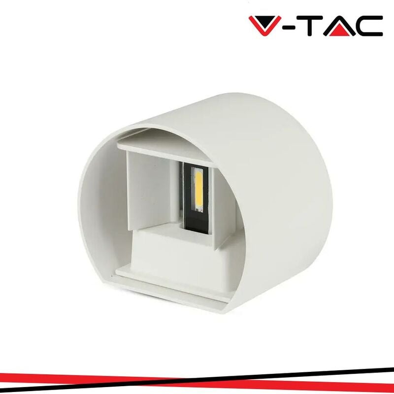 foto del prodotto 5w led lampada da parete with bridglux chip corpo bianco rotondo ip65 4000k luce naturale