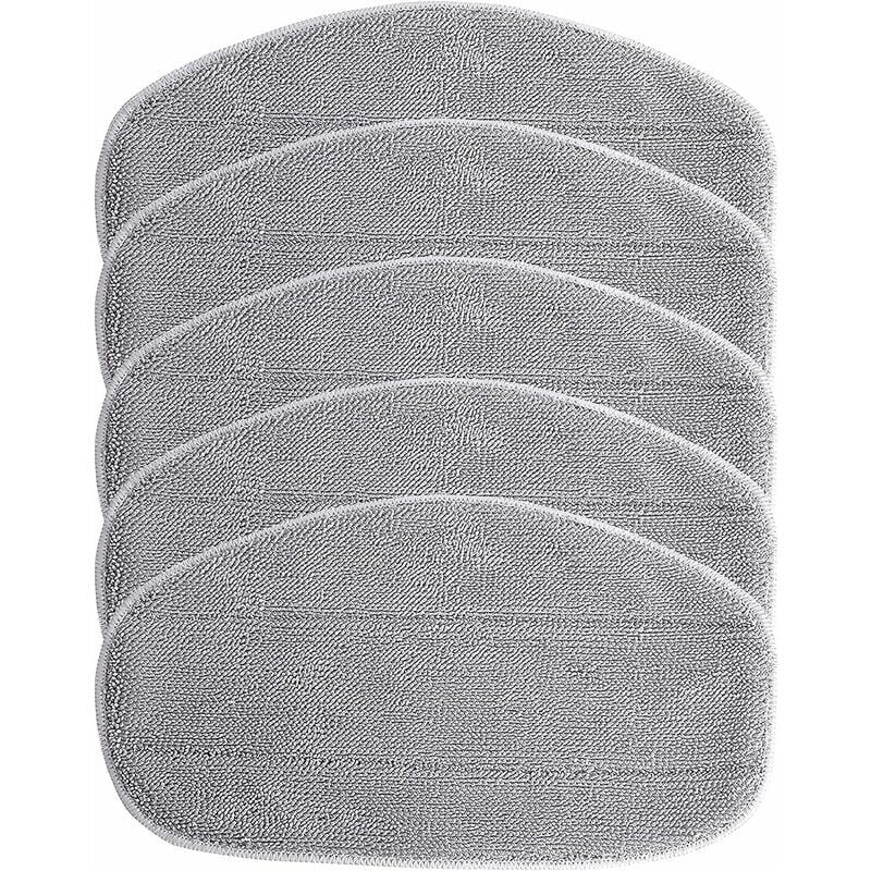 foto del prodotto 5x coperture di ricambio compatibili con pulitore a vapore leifheit cleantenso, scopa a vapore microfibra, grigio kzq
