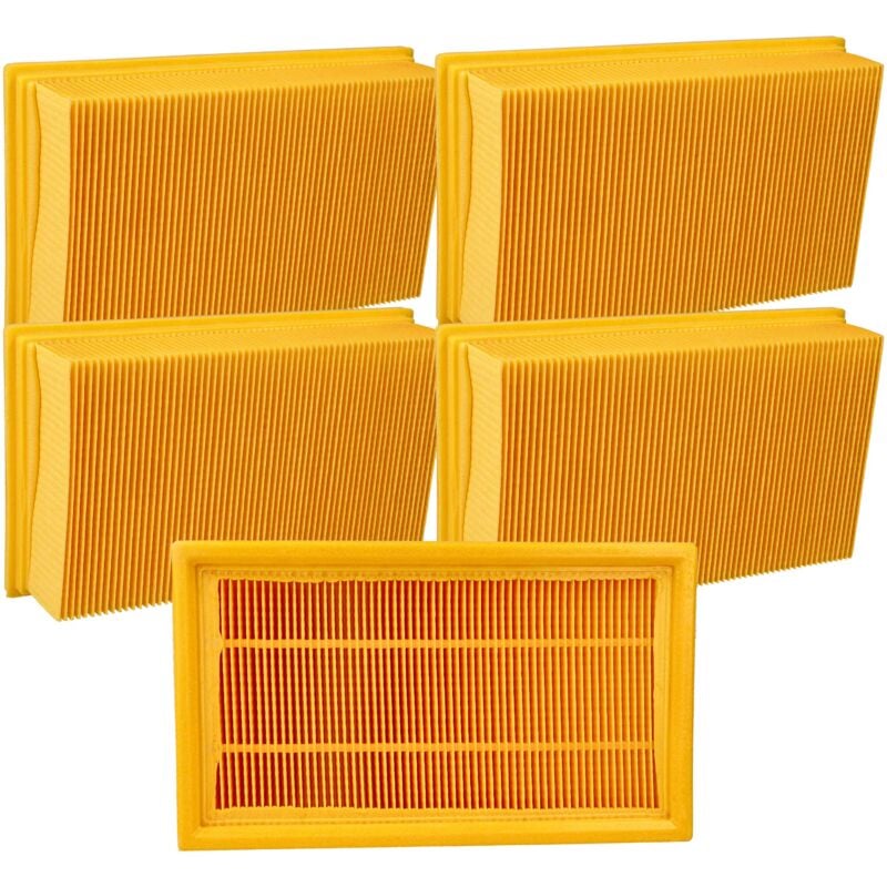 foto del prodotto 5x filtro a pieghe piatte compatibile con hilti vc-20, vc 40 um, vc-40, vc 20 um aspirapolvere umido secco - elemento filtrante - vhbw