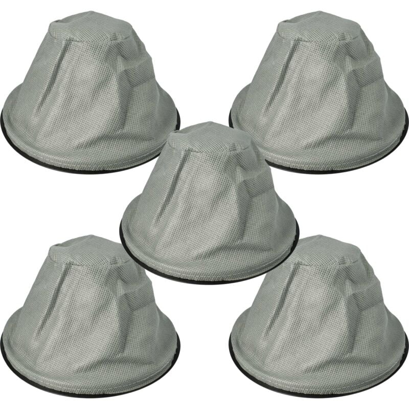 foto del prodotto 5x filtro a sacco compatibile con kaminer aspiracenere 18l 20l aspiratore per camino filtro di ricambio, lavabile grigio nero vhbw