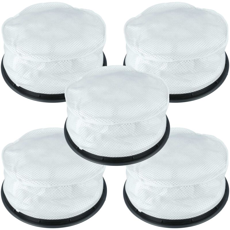 foto del prodotto 5x filtro rotondo compatibile con nilfisk vd 10, gvd 10 - vhbw