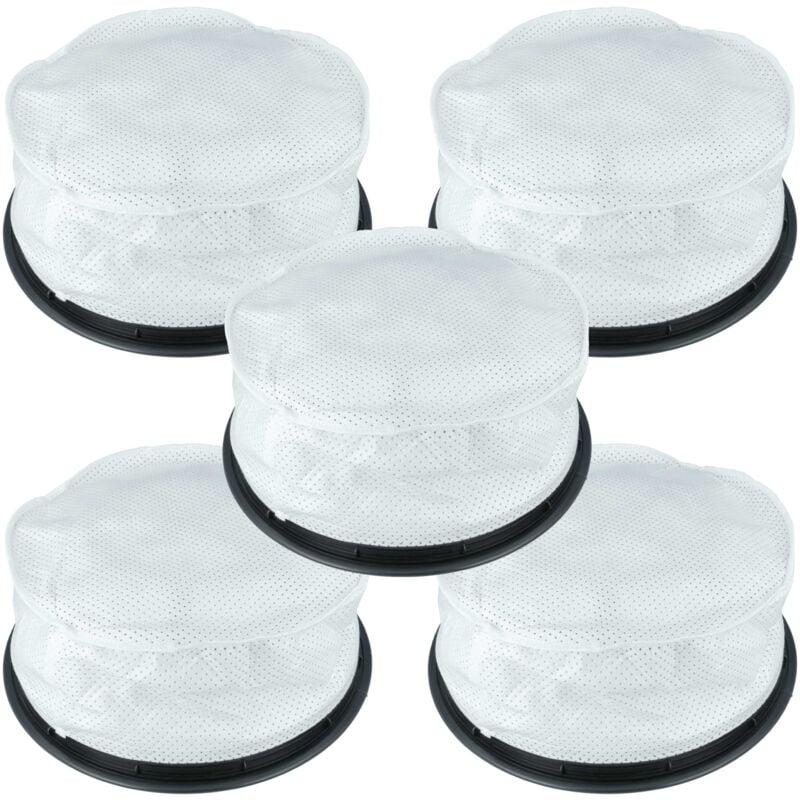 foto del prodotto 5x filtro rotondo compatibile con numatic ramoneur va 40 2, psp200a, psp200, pvr 200a, pvt 390 aspitrolley, psp370, pvt 220a, psp370a vhbw