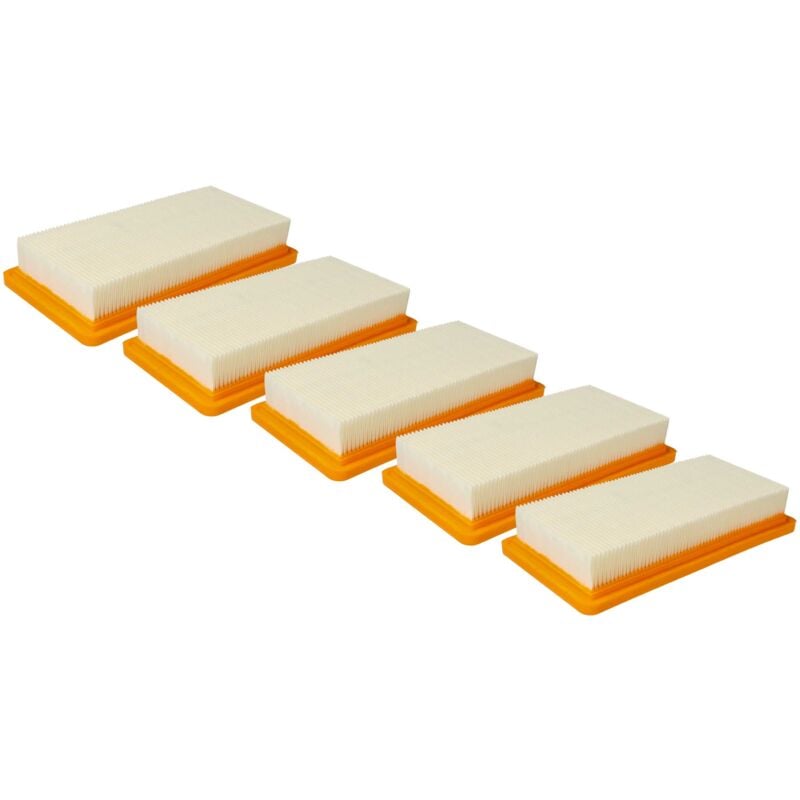 foto del prodotto 5x filtro salva-motore compatibile con k rcher br 45 22 c bp pack mf, br 45 22 c bp pack fleet eu, ds 5.800 waterfilter aspirapolvere - vhbw