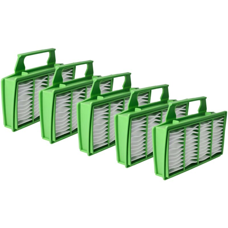foto del prodotto 5x microfiltro igienico sostituisce sebo 6608er, 6629er per aspirapolvere filtro dell aria verde bianco, rettangolare vhbw