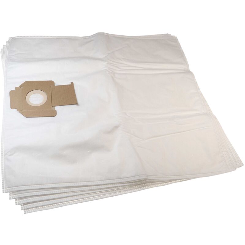 foto del prodotto 5x sacchetti compatibile con nilfisk attix 40 21 pc inox, 40 21 xc, 44 xx, 50 0h pc, 50 21 xc aspirapolvere in microfibra, 64cm x 58cm, bianco