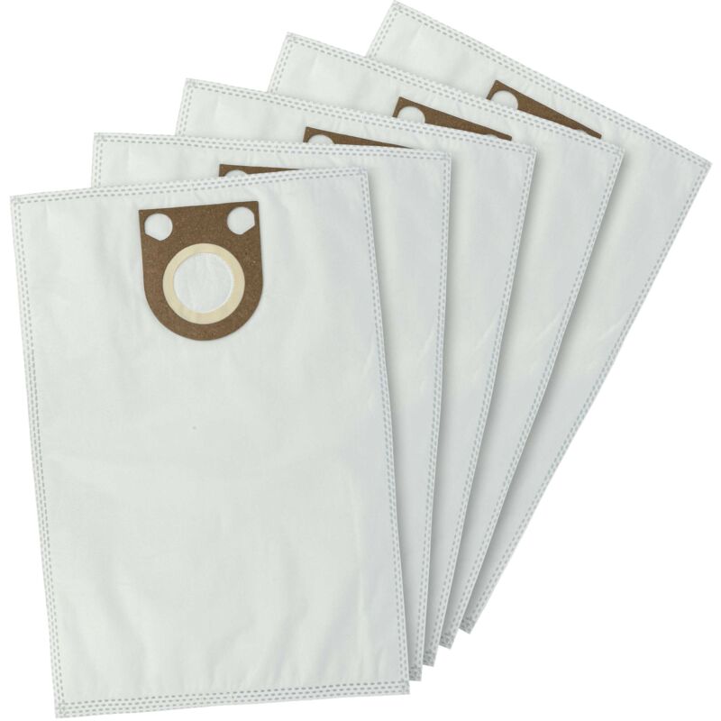 foto del prodotto 5x sacchetto compatibile con bosch gas 1200, gas 1200 l professional, gas 15 aspirapolvere in microfibra, 43cm x 33cm, bianco vhbw