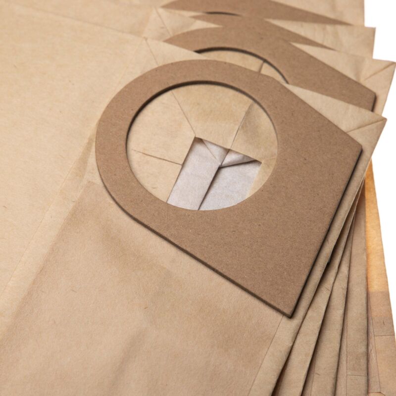 foto del prodotto 5x sacchetto compatibile con bosch pas 900, pas 1000, pas 1000 f aspirapolvere carta, 49,5cm x 21,8cm color sabbia vhbw