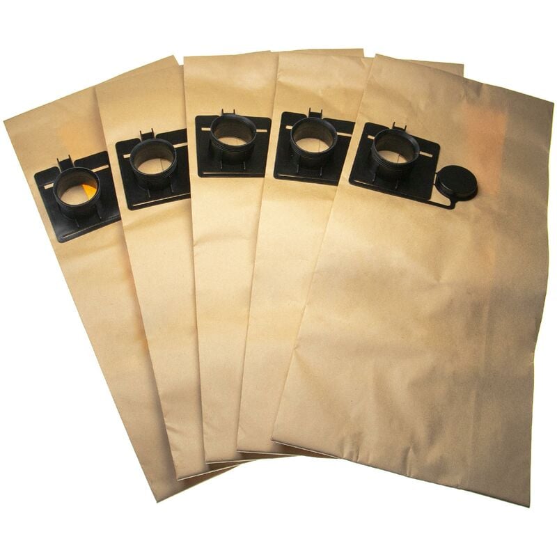 foto del prodotto 5x sacchetto compatibile con festool ct ctl ctm 22, fis-ct 22 5 aspirapolvere - in carta, 60cm x 26.6cm, marrone - vhbw