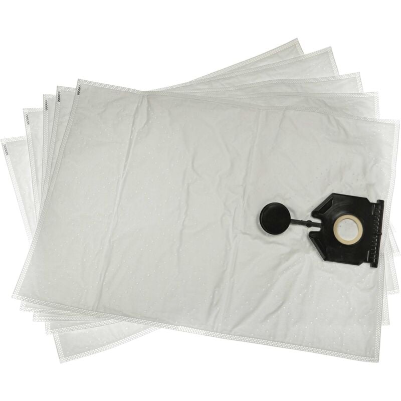 foto del prodotto 5x sacchetto compatibile con k rcher nt 30 1 ap te l, ap l, tact te l, tact l aspirapolvere microfibra, 64cm x 44,5cm bianco vhbw