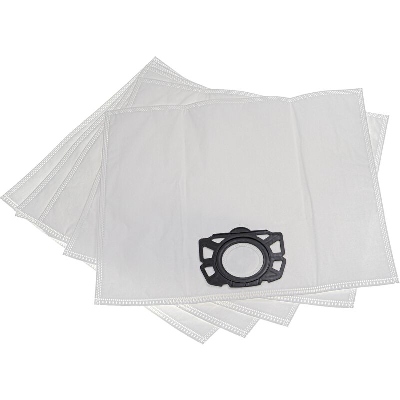 foto del prodotto 5x sacchetto compatibile con k rcher wd 7.300 1.347 560.0 , wd 7.500 1.347 600.0 aspirapolvere microfibra, 39cm x 24,5cm bianco vhbw