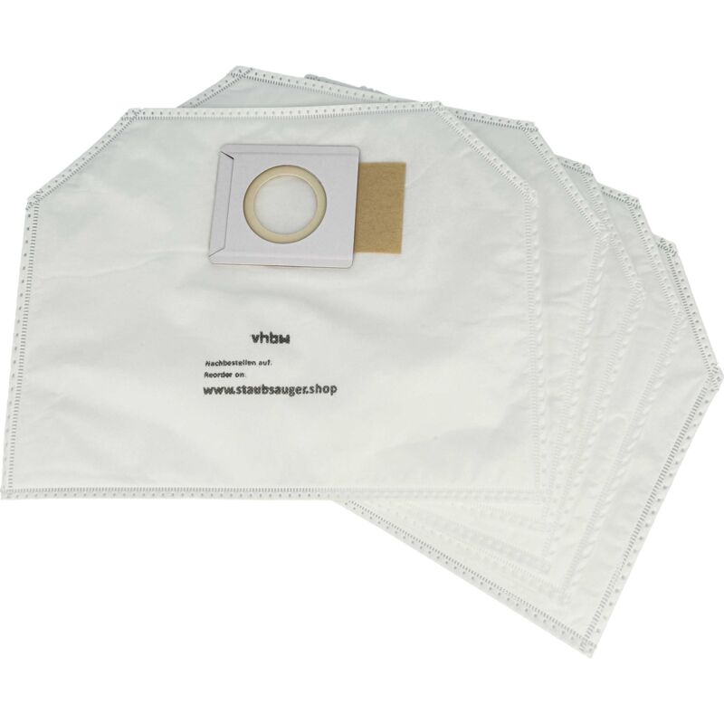 foto del prodotto 5x sacchetto compatibile con makita dvc260zxu aspirapolvere - microfibra bianco - vhbw