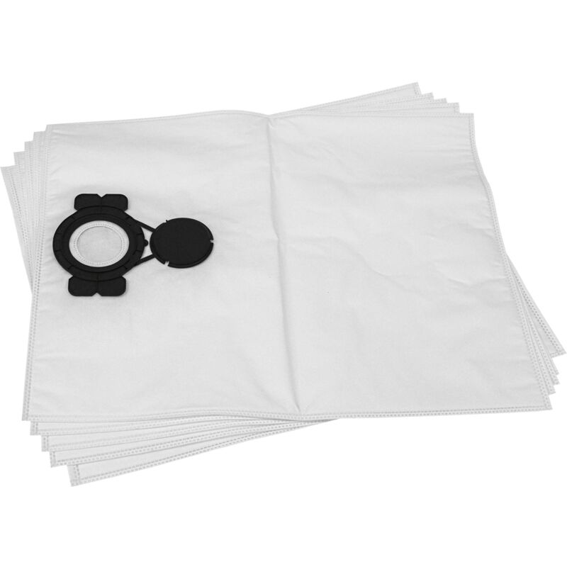 foto del prodotto 5x sacchetto compatibile con milwaukee as 250 ecp, as 2 250 elcp aspirapolvere tessuto non tessuto, volume di 25 l, 54cm x 41cm bianco vhbw