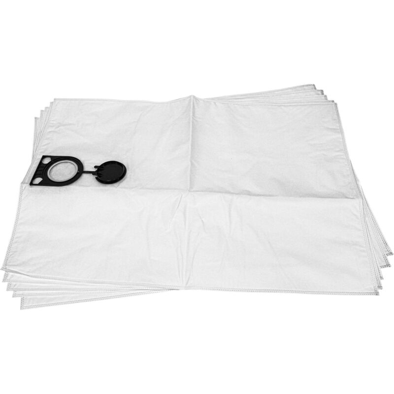 foto del prodotto 5x sacchetto compatibile con milwaukee ase 1400, asm 1400, rse 1400 aspirapolvere tessuto non tessuto, 78,5cm x 52cm bianco vhbw