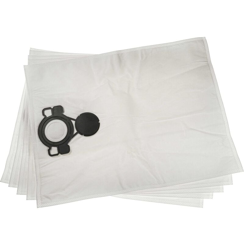 foto del prodotto 5x sacchetto compatibile con nilfisk vl200 20 pc, 30 pc inox aspirapolvere microfibra, 32cm x 23cm bianco vhbw