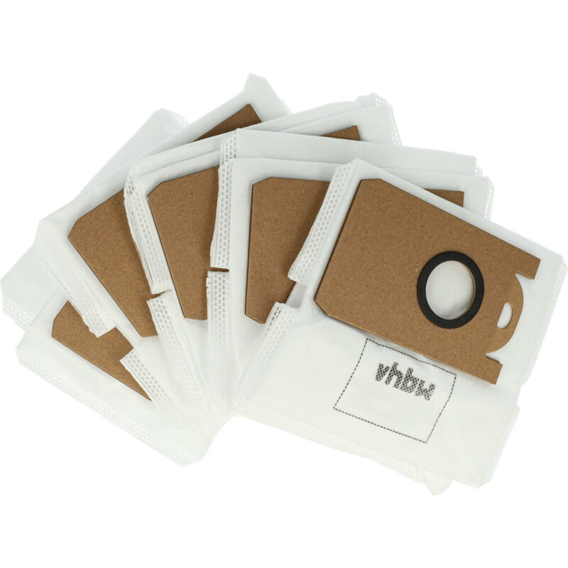 foto del prodotto 5x sacchetto compatibile con proscenic m7 max, m7 pro, m8 pro aspirapolvere robot microfibra, 16cm x 15,5cm bianco vhbw