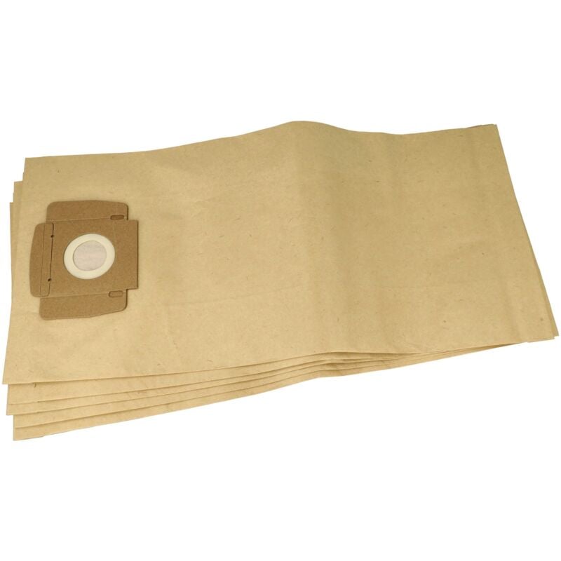 foto del prodotto 5x sacchetto compatibile con taski aero 8 plus, aero 15, aero 15 plus, aero 8 aspirapolvere - carta filtrante, 51cm x 24cm marrone - vhbw