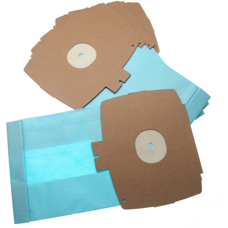 foto del prodotto 5x sacchetto compatibile con volta 113 466 113466, u 358 u358, u 360 s aspirapolvere in carta, 26.1cm x 15.05cm, azzurro vhbw