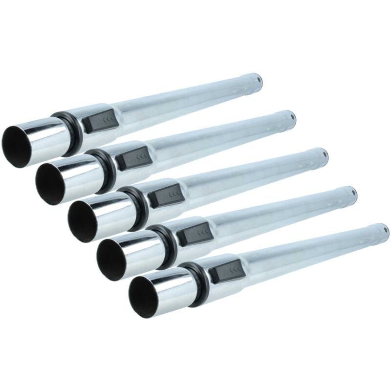 foto del prodotto 5x tubo compatibile con k rcher t 15/1 hepa, t15/1 professional, t 151 aspirapolvere - con attacco da 35 mm, 60 - 97 cm, nero / argento - vhbw