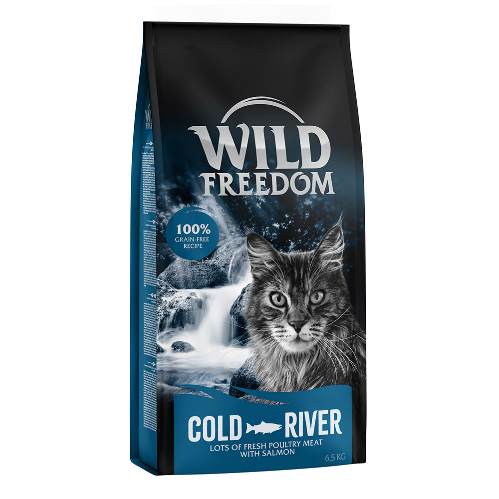 foto del prodotto 6,5 kg wild freedom senza cereali crocchette per gatti - adult cold river salmone
