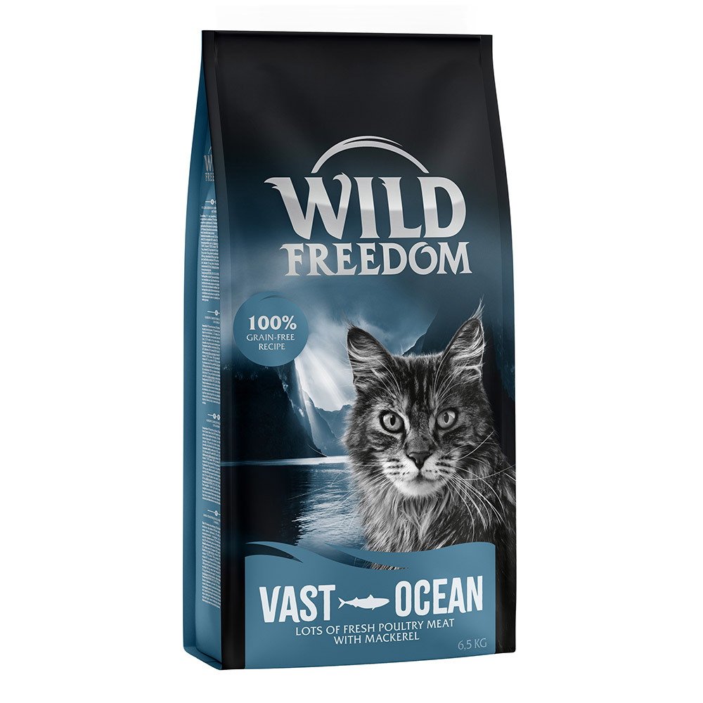 foto del prodotto 6,5 kg wild freedom senza cereali crocchette per gatti adult vast ocean sgombro