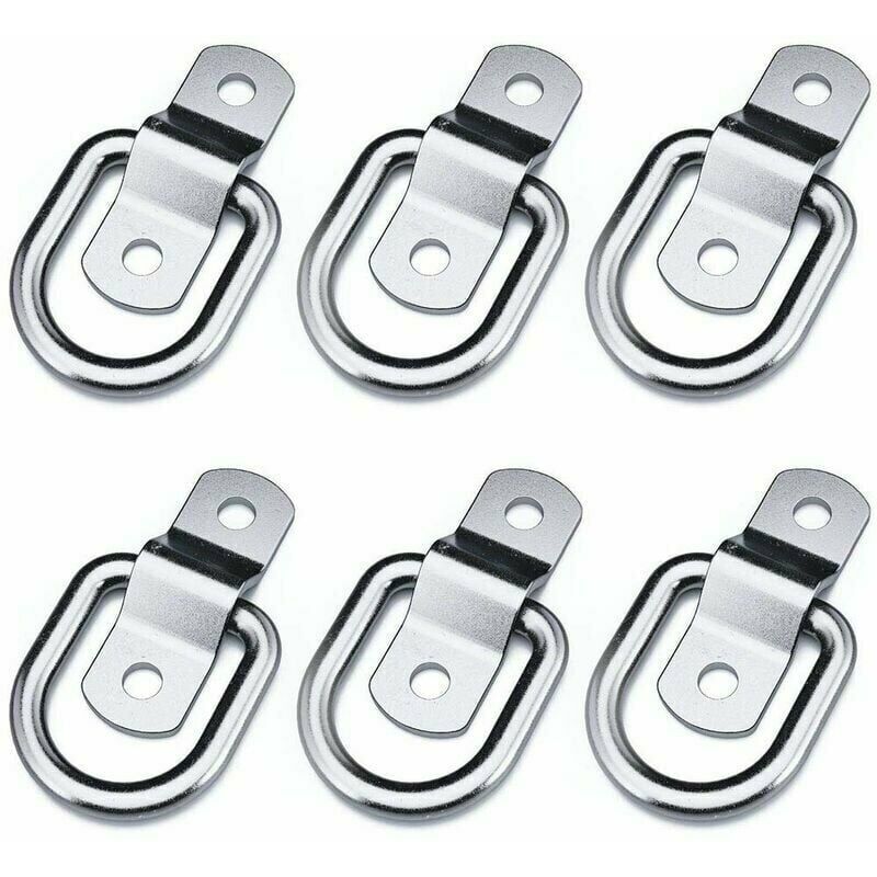 foto del prodotto 6 anelli di ancoraggio resistenti per montaggio, fissaggio, cinghie, tacchetti, ganci, ancoraggi per rimorchi, lunghezza 4 mm loy